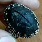 cross line ring stone tapak jalak motif protection code 0002