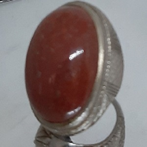 red jasper blessed charm positive enegy stone in ring