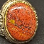 very unique and rare stone in ring lafaz Allah and muhammad in one stone as seen on picture